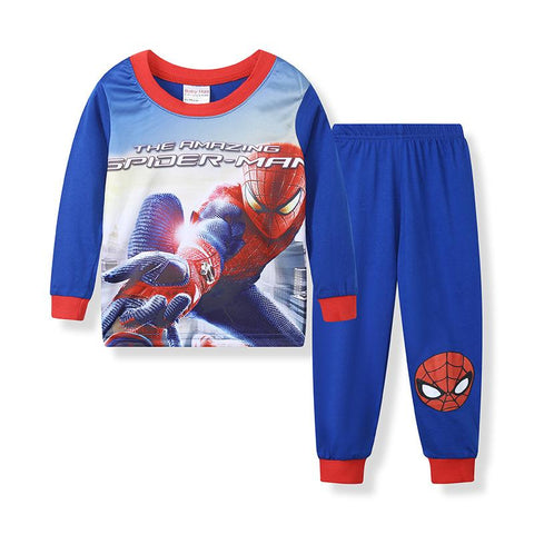 Anime Spiderman Marvels Kids Pajamas Set Children Sleepwear Cartoon-TB01051-Veeddydropshipping