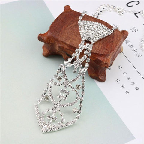 Women Sexy Glitter Rhinestone Necktie-WF01168-Veeddydropshipping