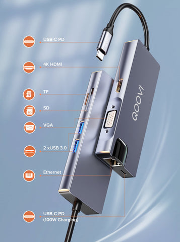 Hub  HDMI-Compatible  Card Adapter Station Splitter-CO00243-Veeddydropshipping