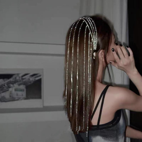 Fashion Tassel Multilayer Hair Hoop Contracted Elegant -JW00471-Veeddydropshipping