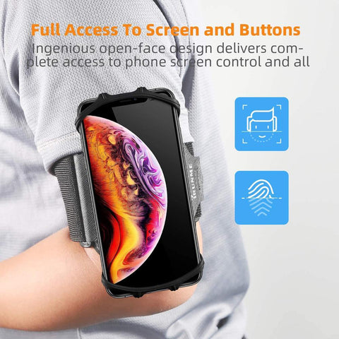 Running Wristband Phone Holder 360°Rotation Detachable Sports Armband with Key Holder-PA00635-Veeddydropshipping