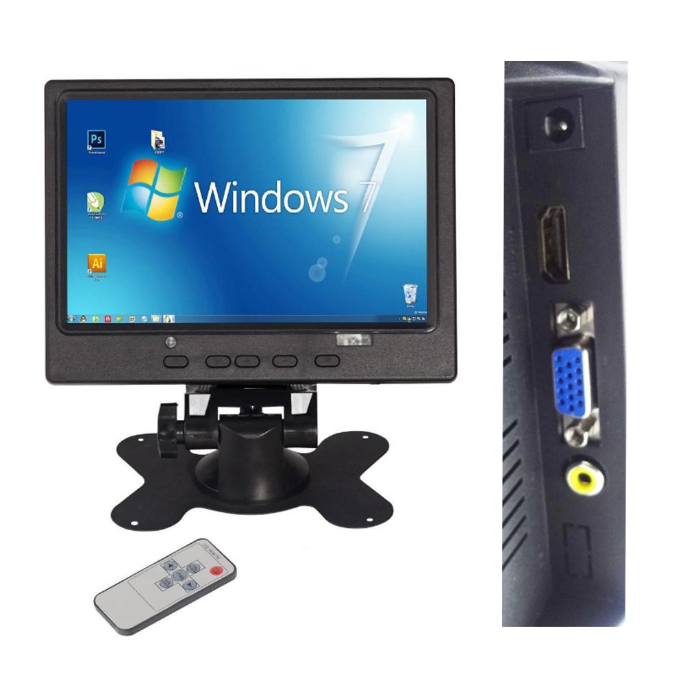 1024*600 7 inch LCD HD PC Monitor Mini TV Computer Display 2 Channel-AM00685-Veeddydropshipping