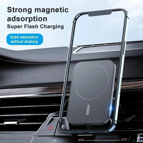 30W Magnetic Wireless Charger Car Air Vent Stand Phone Holder QI Fast Charging Station-PA01047-Veeddydropshipping