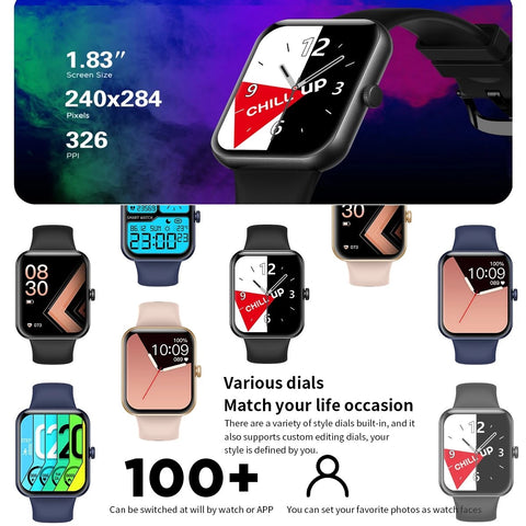Smartwatch Waterproof Sport Watch Custom Dials  Men -JW00841-Veeddydropshipping