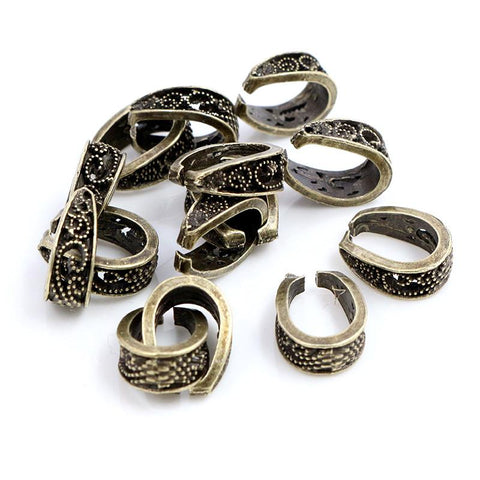 Baroque Style Pendant Pinch Bail Clasps Necklace DIY Jewelry -JW01578-Veeddydropshipping