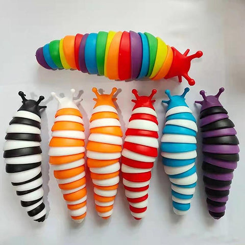 Funny Fidget Slugs Articulated Sensory Slug Toy Realistic Worm Caterpillar-TB01541-Veeddydropshipping