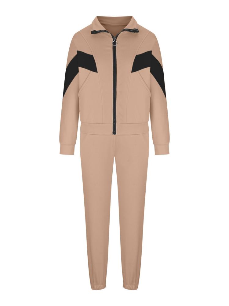 Winter Jogging Women Set Casual Long Sleeve Zipper Coat-Veeddydropshipping