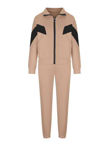 Winter Jogging Women Set Casual Long Sleeve Zipper Coat-Veeddydropshipping