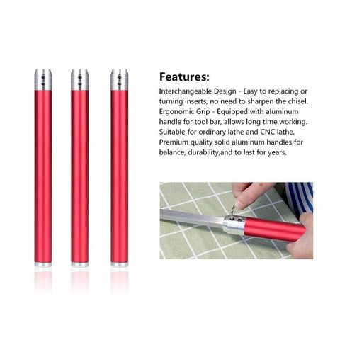 Aluminium Alloy Handle Woodturning Tool-TI00180-Veeddydropshipping