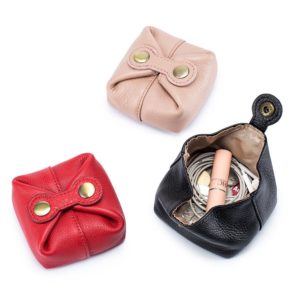 Leather Coin Purses Female Small Cowhide Wallets Lady Coin-BS00659-Veeddydropshipping