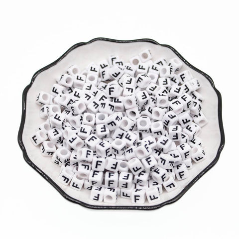 Single Alphabet /Letter Cube Beads For Jewelry Making DIY -JW01469-Veeddydropshipping