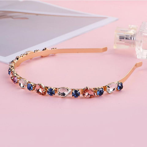Bridal Tiaras Crowns Female Simple Crystal Headband -JW00540-Veeddydropshipping