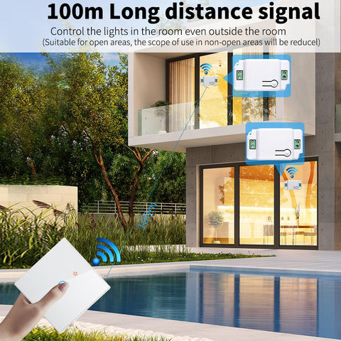 AXUS 1/2/3 Gang Wireless Wall Switch RF 433Mhz Interruptor Light Touch-TI01139-Veeddydropshipping