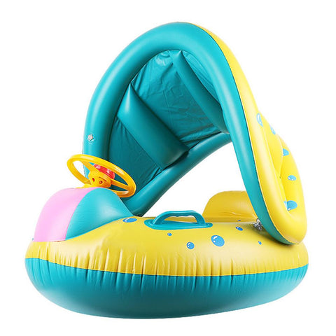 Baby Inflatable Swimming Rings Seat for 1-4Y Children Floating Sun Shade Swim Circle-OS00045-Veeddydropshipping
