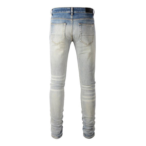 Distressed Blue Streetwear Skinny Stretch Destroyed Holes-MF00584-Veeddydropshipping