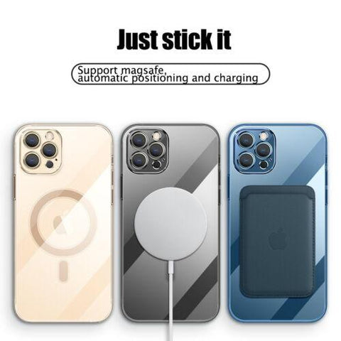 Case For iPhone 14 13 12 11 Pro Max XR XS X Shockproof Magnetic Silicone Cover-PA00107-Veeddydropshipping