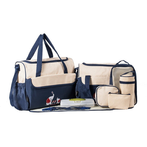 10 Pcs Large-capacity Cute Portable Gray Rabbits Stylish Mommy Bag-TB00218-Veeddydropshipping