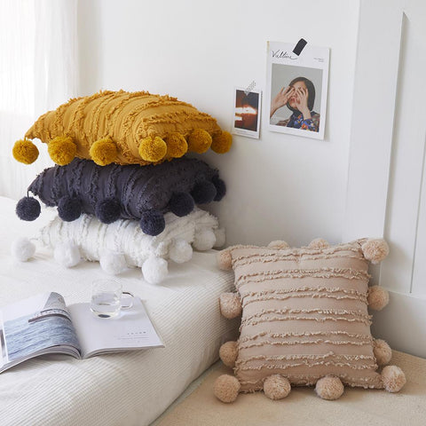 Small Plush Around The Ball Craft Sofa Cushion Cover-HA00521-Veeddydropshipping