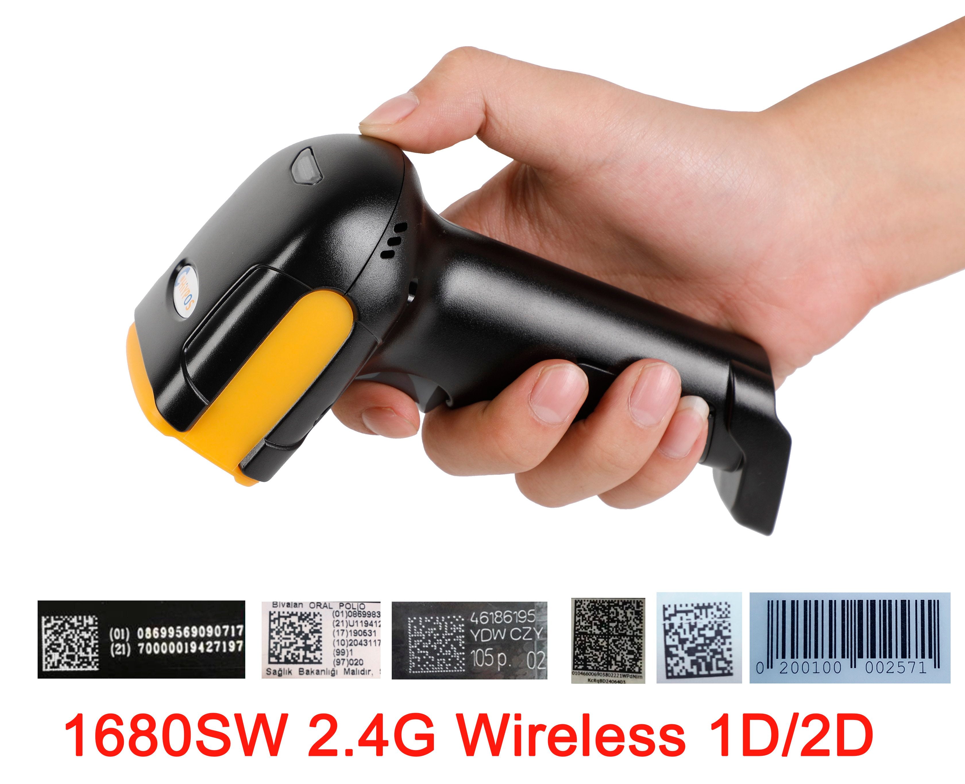 Barcode Scanner 2.4G Wireless 1D 2D Reader Image QR PDF417 Data Matrix Code Bar Gun-Veeddydropshipping