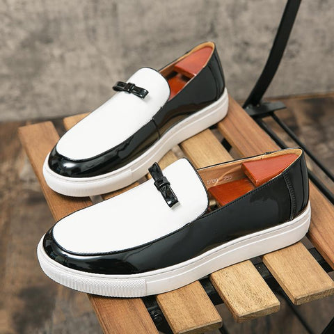 Loafers Patent Leather Free Shipping for Men Casual-BS01379-Veeddydropshipping