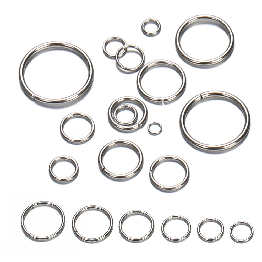 Stainless Steel Open Rings Bracelet Necklace Earring Pendant Connectors-JW01574-Veeddydropshipping