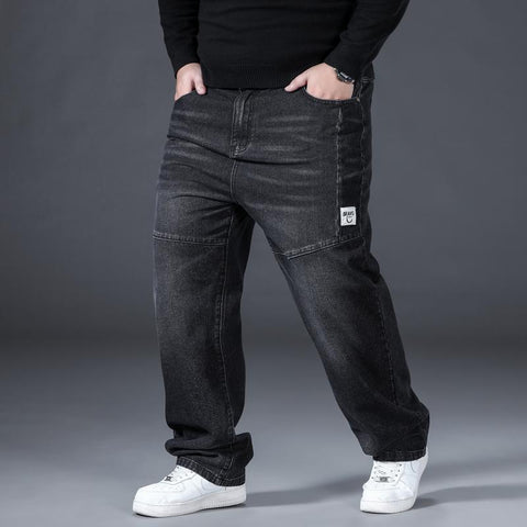 Oversized Denim Trousers Plus Size 48 Straight-MF00624-Veeddydropshipping