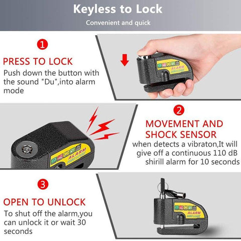 Motorcycle Bike Alarm Disc Brake Lock Motorcycle Anti-Theft Security-AM00598-Veeddydropshipping