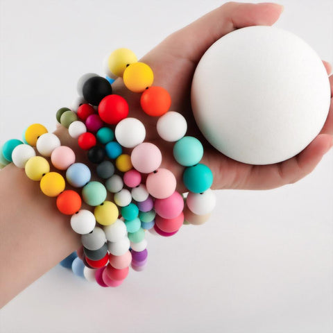 Silicone Beads 50Pcs Beads For Jewelry Making -JW01473-Veeddydropshipping