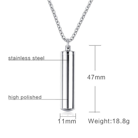 Necklace ,Cross Engraved,Cremation Urn Pendant-JW01231-Veeddydropshipping