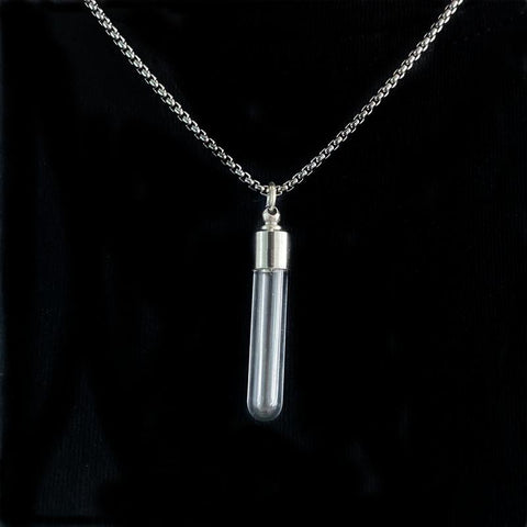 DIY Water Drop Chain Necklace Unisex Crystal Perfume Bottle Blood-JW01283-Veeddydropshipping