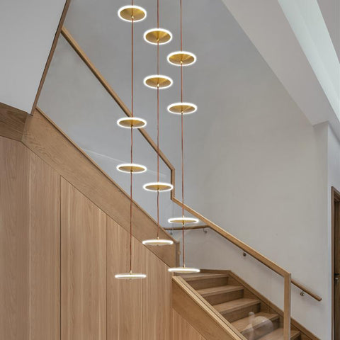 Duplex led staircase  modern Chandelier-TI00306-Veeddydropshipping