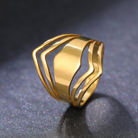 Stainless Steel Ring Geometric Rhombus  Rings -JW00036-Veeddydropshipping