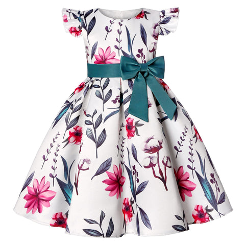 Elegant Girl Princess Dress Dots Bow 2021 Children Christmas Performance-TB00864-Veeddydropshipping
