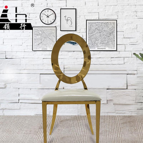 Metal gold Chair Wedding Chair With a Hole-HA01662-Veeddydropshipping