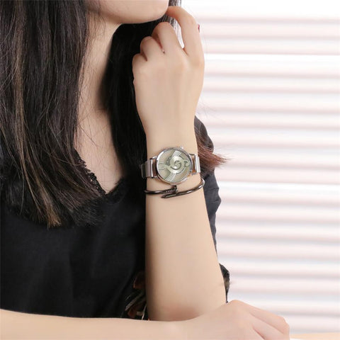 Music Note Notation Watch Stainless Steel Quartz Wrist Watch -JW00810-Veeddydropshipping