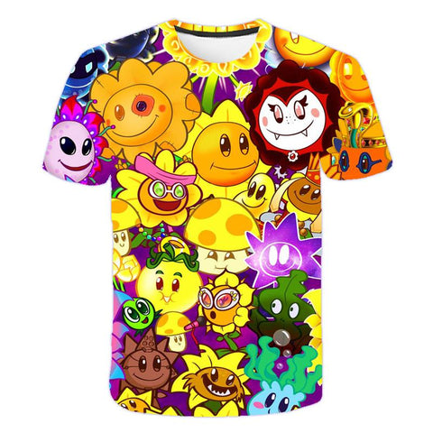 Plants vs Demons Summer T-shirt funny t shirt Boys Girls T-Shirt 3d Print-TB01146-Veeddydropshipping