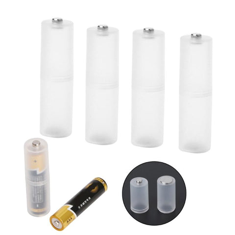 4Pcs AAA To AA Size Portable Battery Converter Adapter Spacer Switcher Case Box Dropship-PA00452-Veeddydropshipping