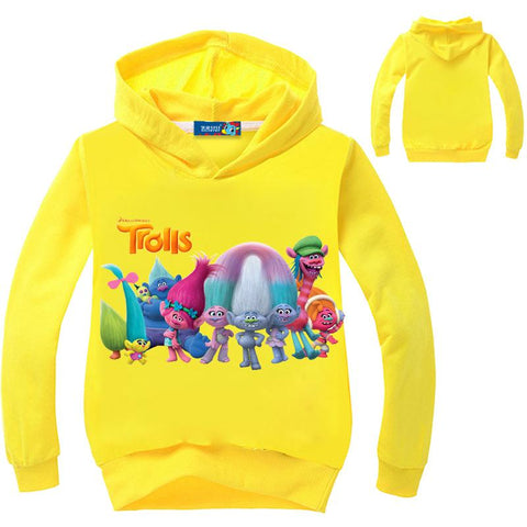 New Arrivals Trolls Sweatshirt Kids Poppy Clothes Girls Cartoon Hoodies-TB01014-Veeddydropshipping