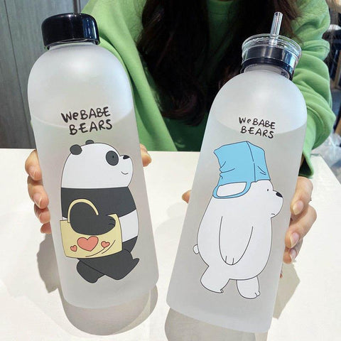 Large Capacity Water Bottles Cute Bear Pattern-HA01262-Veeddydropshipping