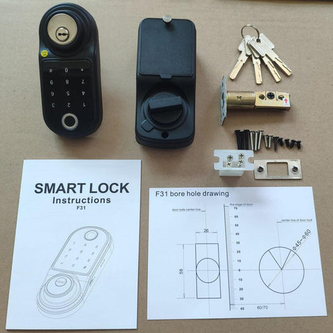 Deadbolt Eletronic Fingerprint Digital Door Lock Touch-CO00600-Veeddydropshipping