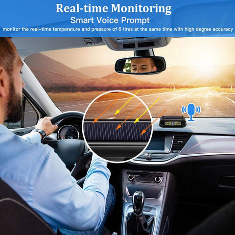 12 sensors Truck Tire Pressure Monitoring System Solar TPMS-AM00589-Veeddydropshipping