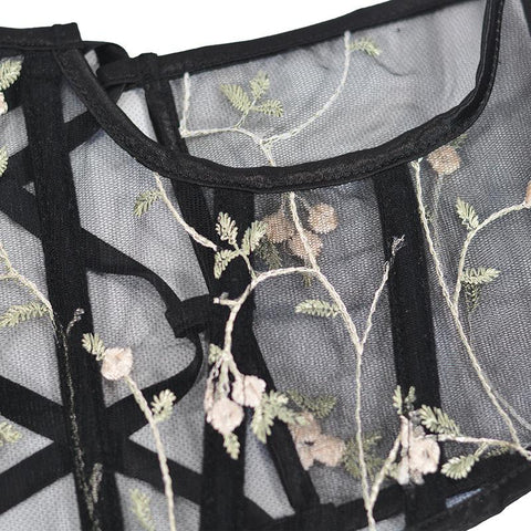Sexy Women Lace Waist Corsets Bustier-WF00845-Veeddydropshipping