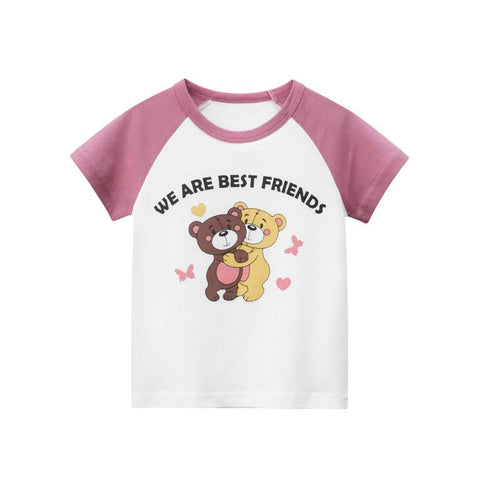 HH Girls T shirt Summer Cartoon Baby Girl T-shirt Kids Clothes Cotton-TB00945-Veeddydropshipping