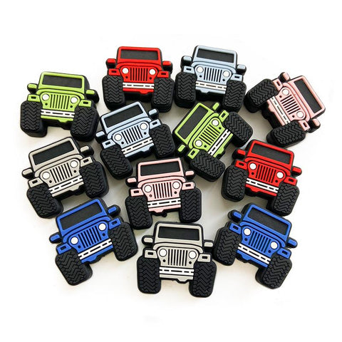 10Pcs Baby Silicone Beads BPA Free Jeep Car  Silicone DIY Pacifier Chain Care-TB00815-Veeddydropshipping