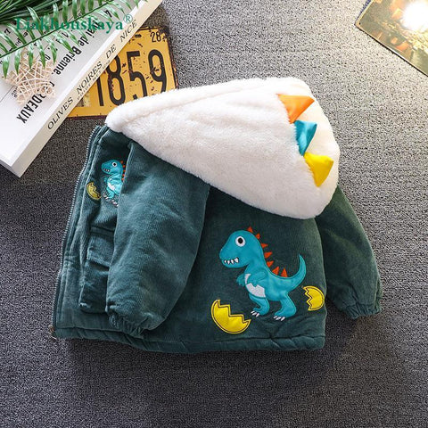 Kids Winter Clothes Boys Warm Fleece Jackets Coat Hooded Parka-Veeddydropshipping