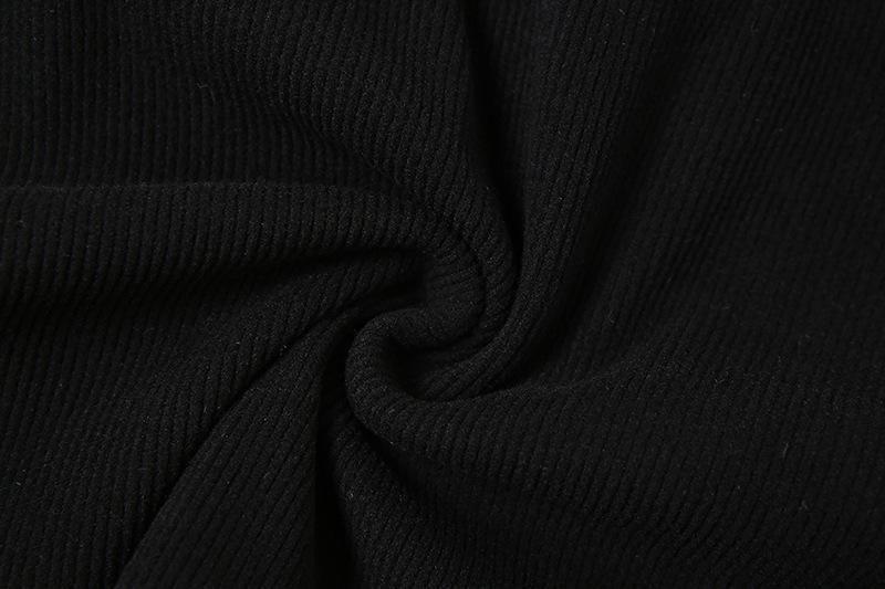Women Solid Color Sexy Irregular Navel Long-sleeved Tees-Veeddydropshipping