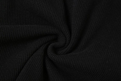 Women Solid Color Sexy Irregular Navel Long-sleeved Tees-Veeddydropshipping
