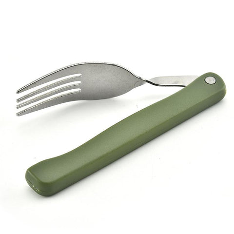 Cutlery Set Fork Knife With Army Green Pouch Survival-OS01322-Veeddydropshipping