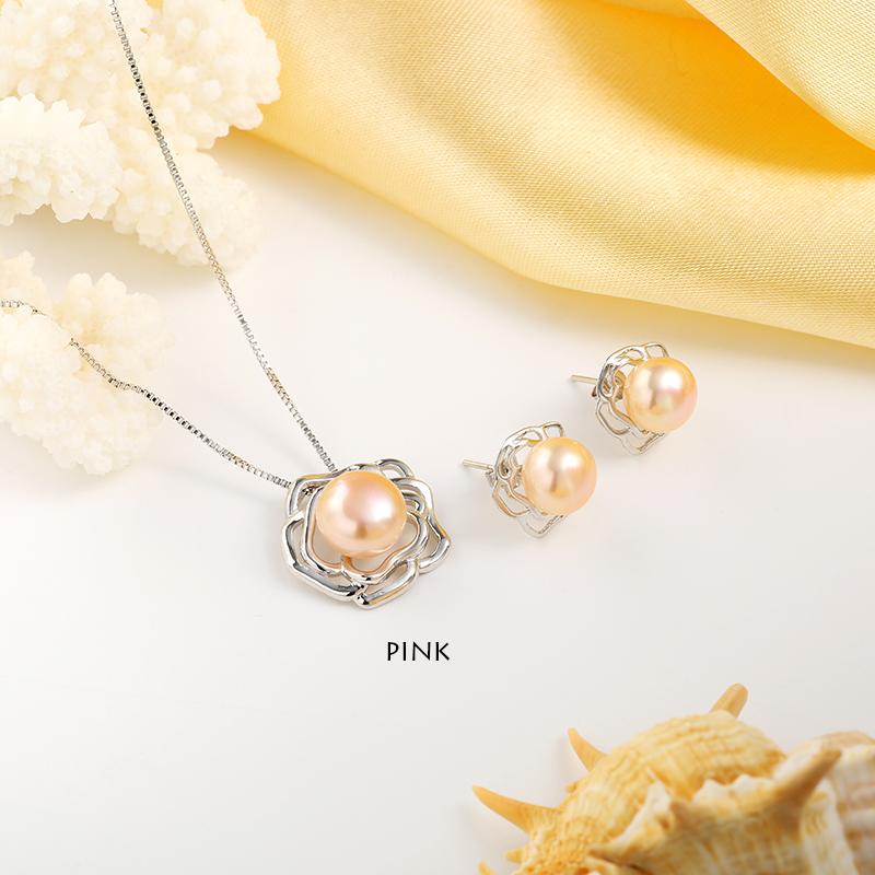 fashion big flower 925 sterling silver jewelry sets-JW01346--Veeddydropshipping