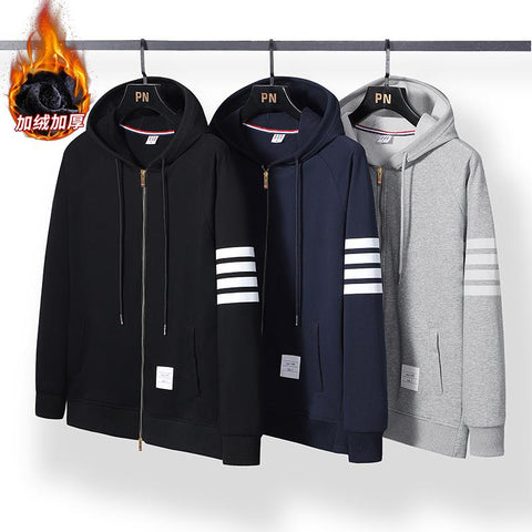Super Warm fleece thicken Sweatshirts Zipper Hoodie-Veeddydropshipping